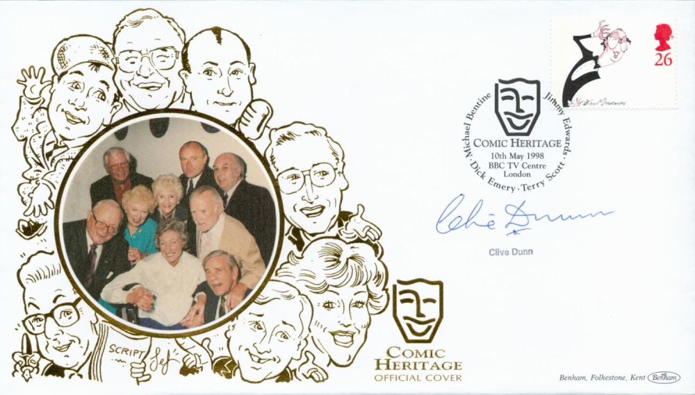 Lot 192: Dads Army Clive Dunn signed 1998 Comic Heritage...