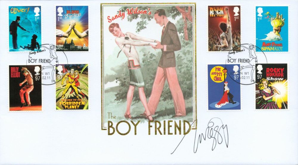 Lot 197: Twiggy signed 2011 Internetstamps Films FDC. Good condition....