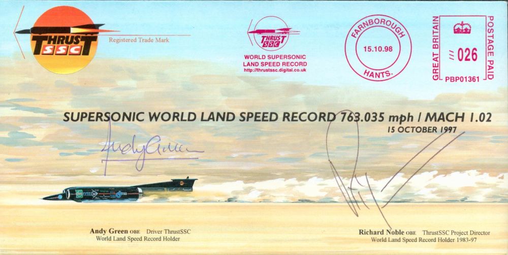 Lot 202: Land Speed Record Andy Green and Richard Noble...