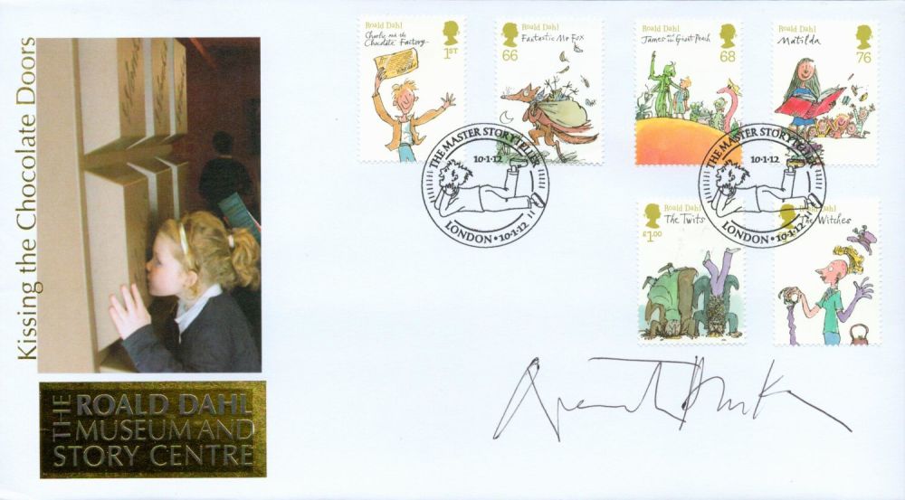 Lot 203: Quentin Blake signed 2012 Internetstamps Roald Dahl official...