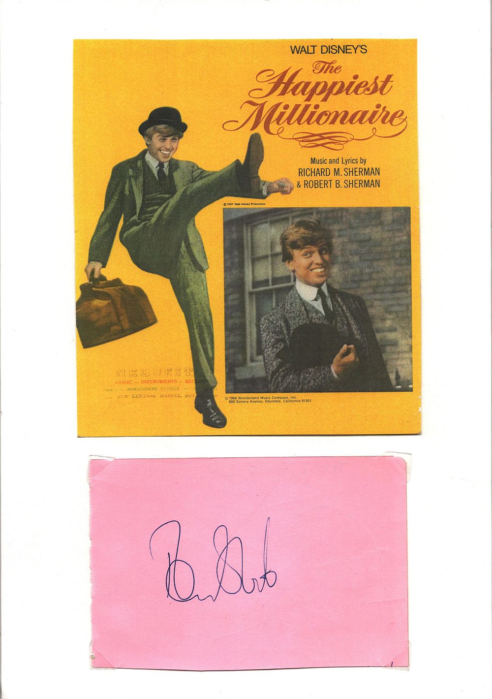 Lot 205: Robert Sherman signature piece with Walt Disney1s Happiest...