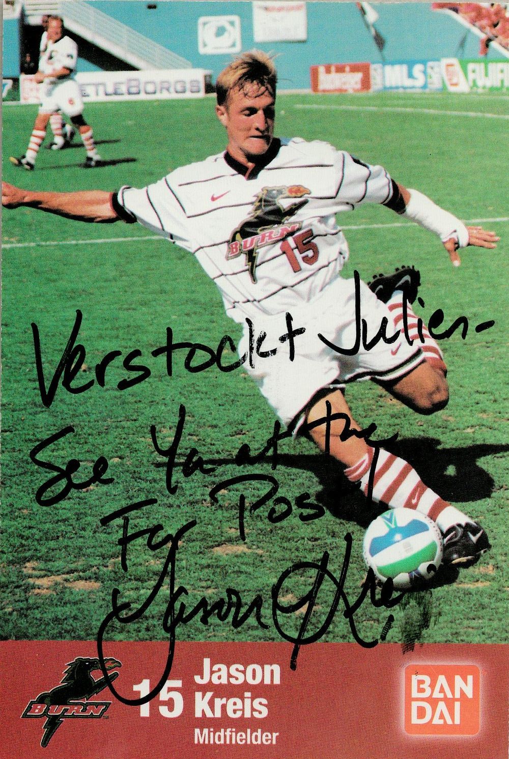Lot 161: Jason Kreis signed 6x4 inch colour promo photo...