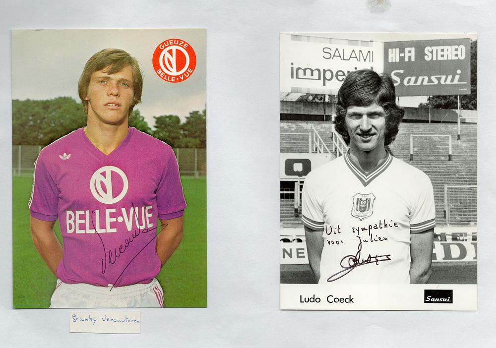 Lot 165: Football Collection signed photo`s, Franky Vercauteren and Ludo...