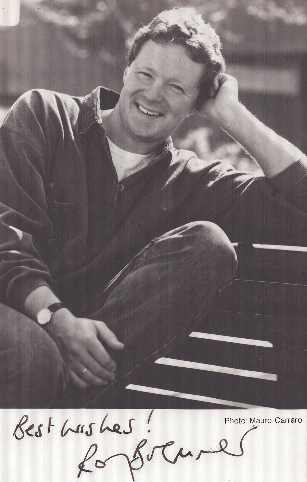 Lot 183: Rory Bremner signed 6x4inch black and white photo....