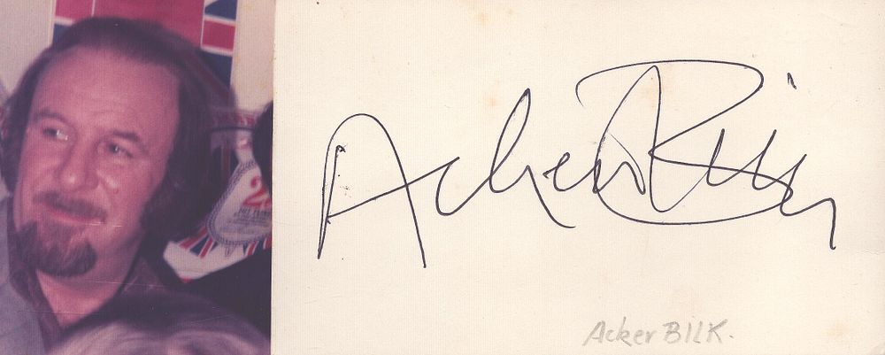 Lot 193: Acker Bilk signed white card. Good condition. All...
