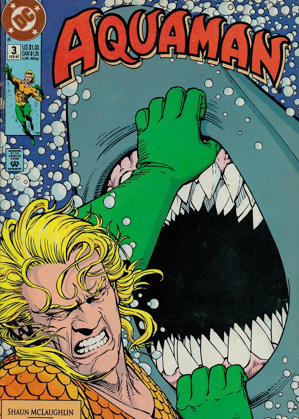 Lot 202: DC Aquaman 1992 comic book. Good condition. All...