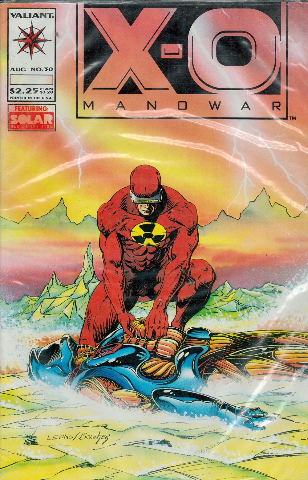 Lot 208: Valiant X-O Manowar August no. 30 comic book....
