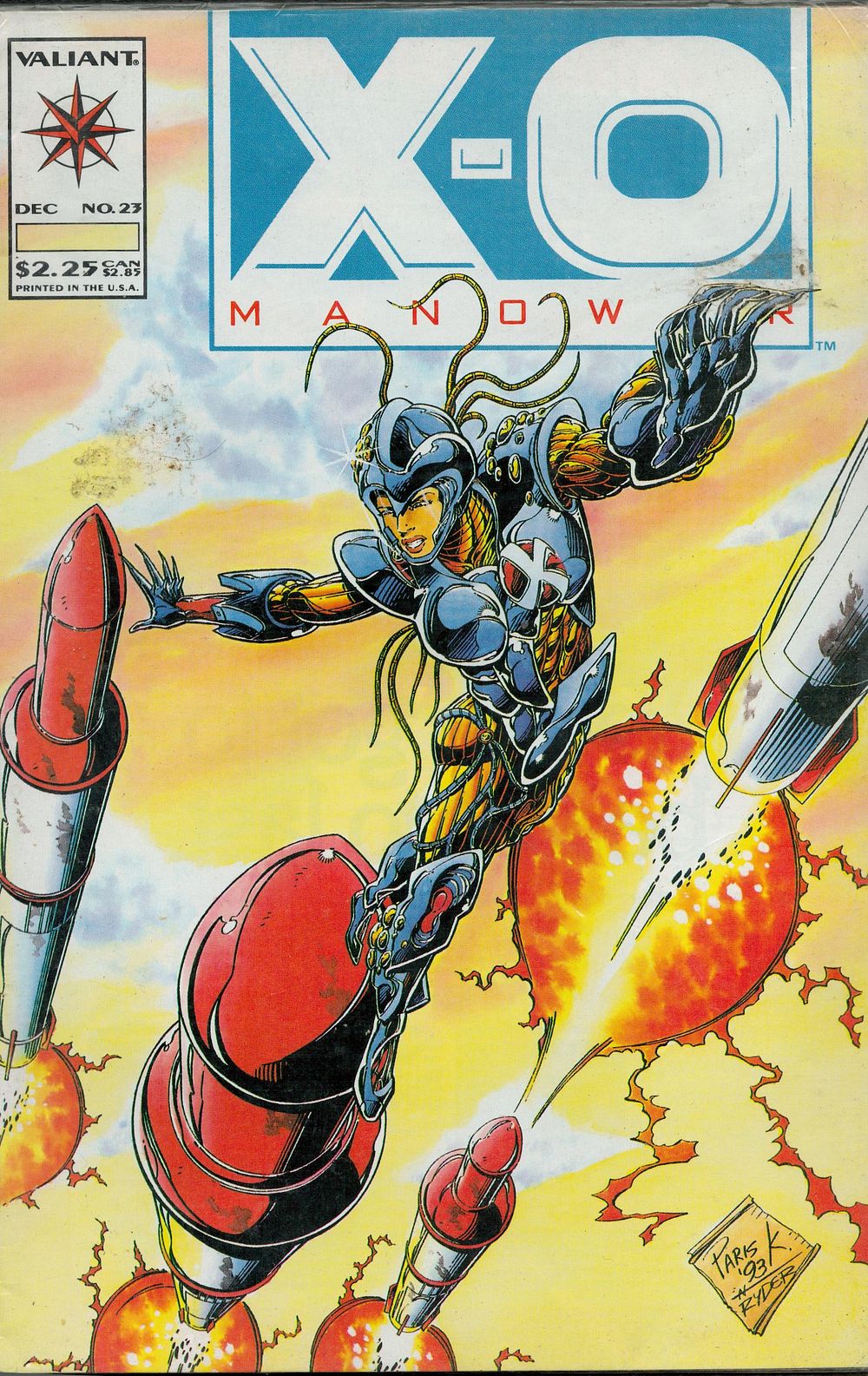 Lot 211: Valiant X-O Manowar October no. 32 comic book....