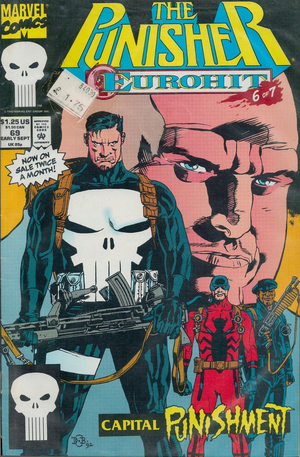Lot 215: Marvel Comics The Punisher 1992 no.69 comic book....