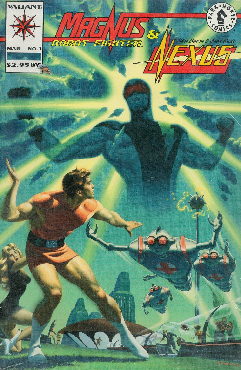 Lot 217: Valiant Magnus and Robot Fighter Nexus March no.1...