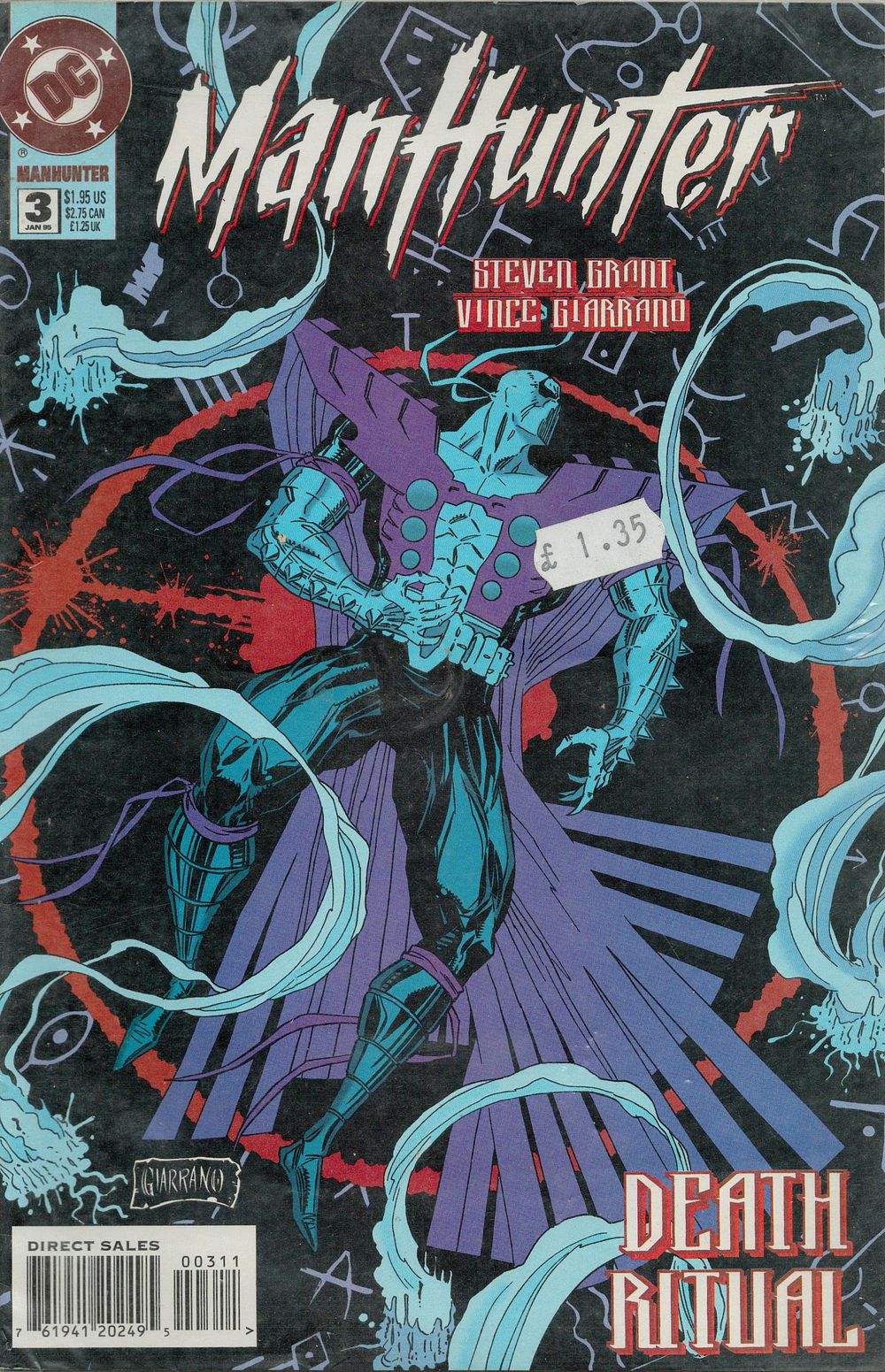 Lot 244: DC Comics Manhunter Volume 2 no.3 January 1995...