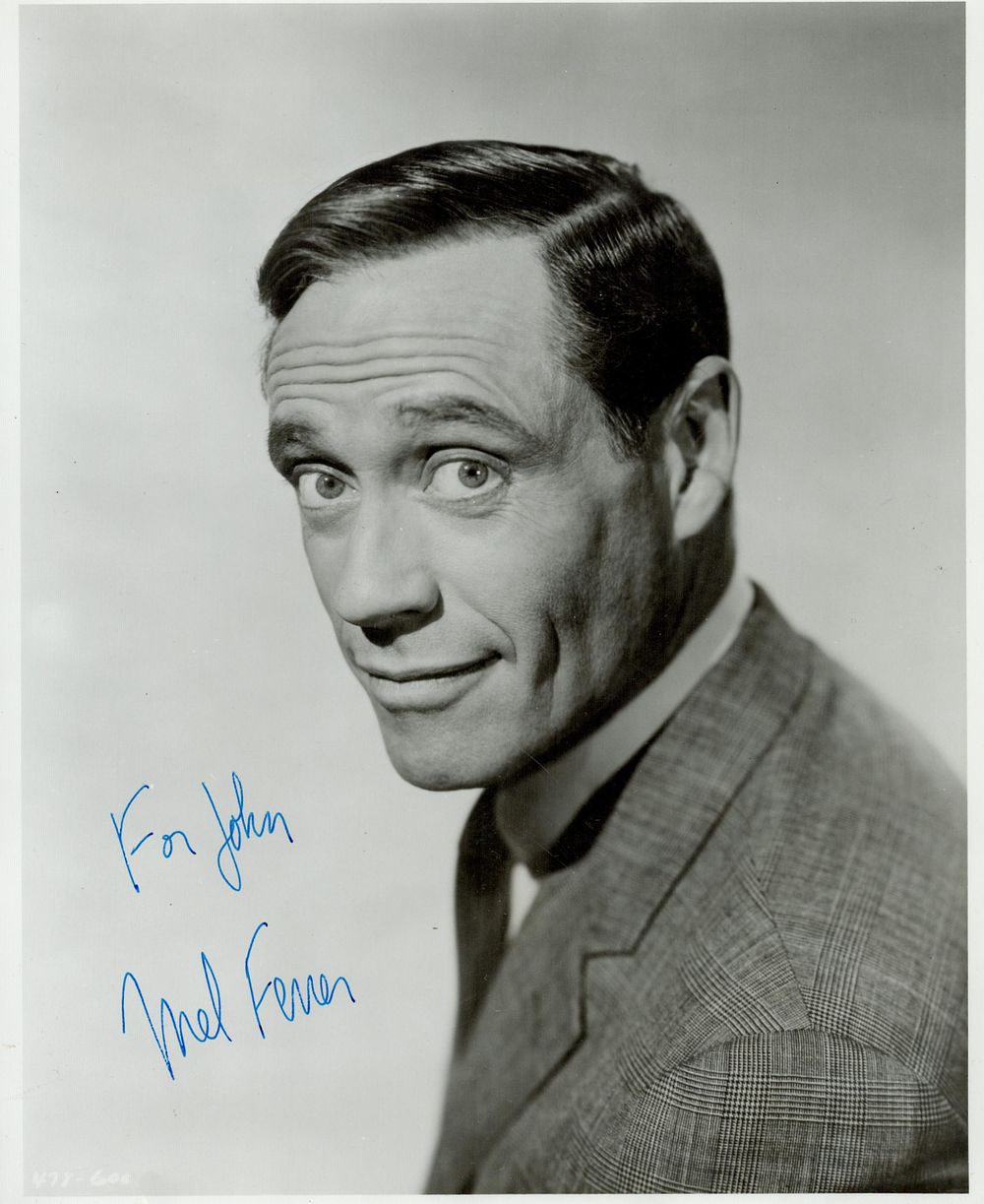 Lot 283: Mel Ferrer signed 10x8inch vintage black and white...
