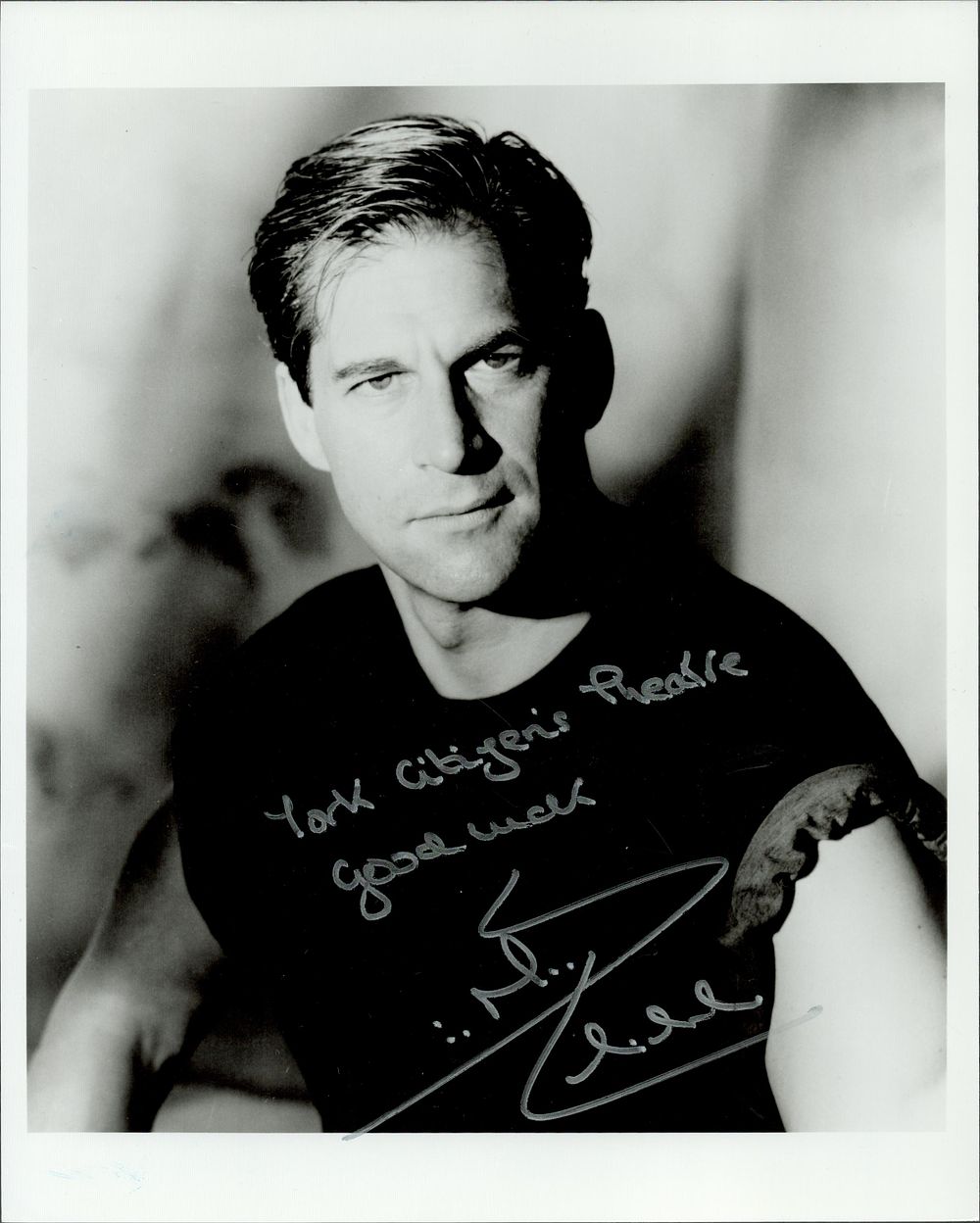 Lot 288: Simon MacCorkindale signed 10x8inch black and white photo....