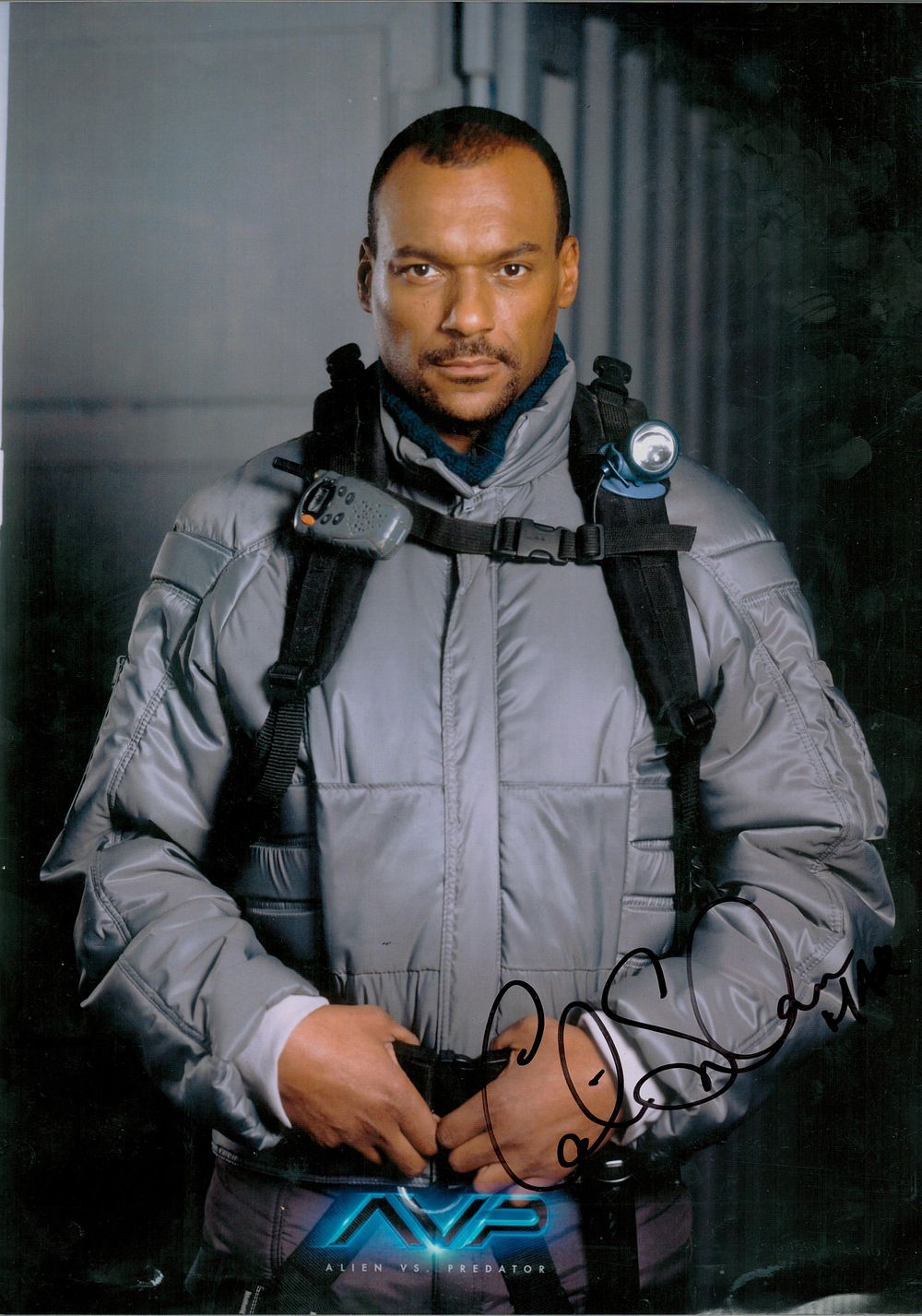 Lot 294: Colin Salmon signed Alien vs Predator 16x12inch colour...