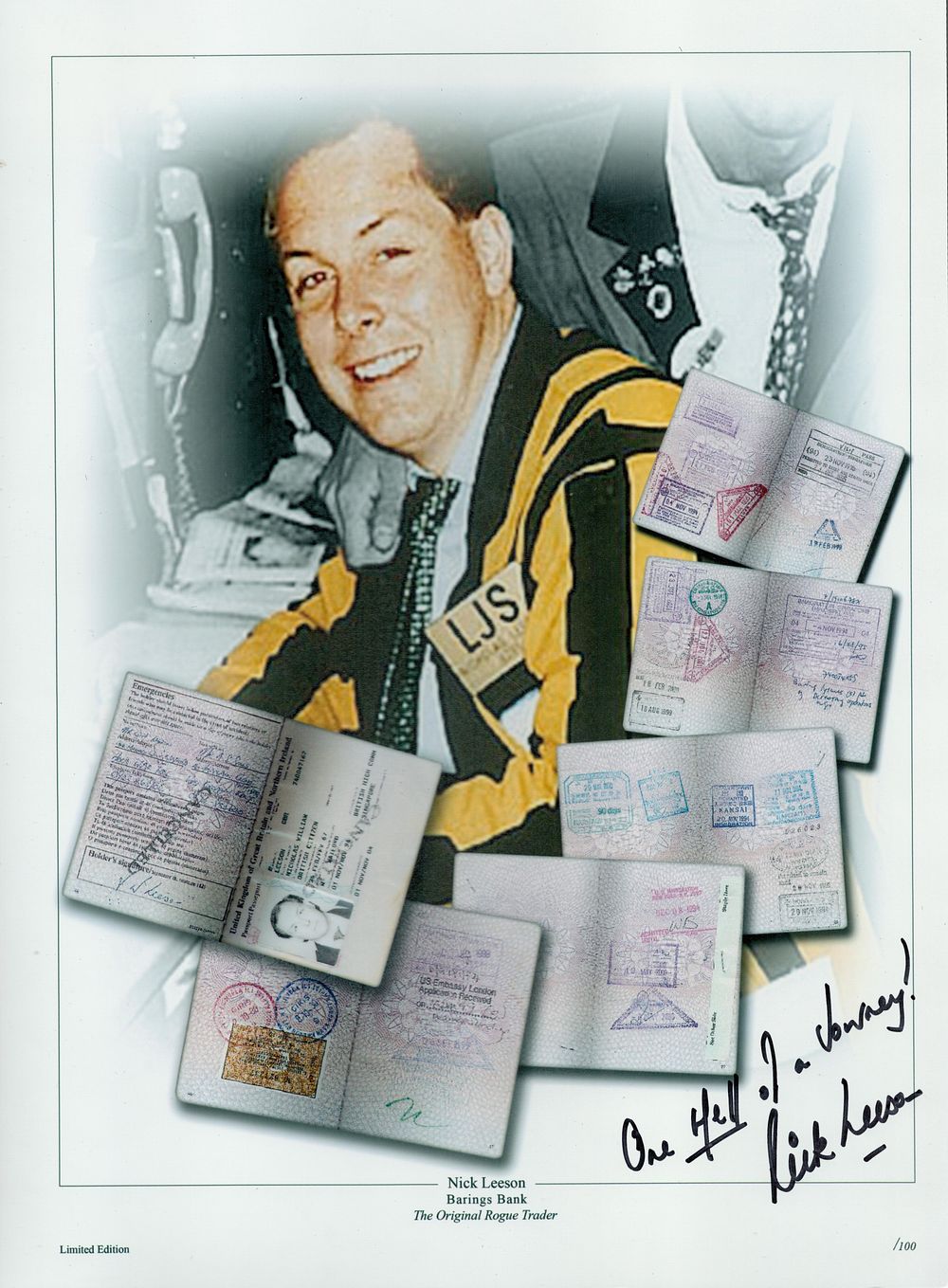 Lot 297: Nick Leeson signed 16x12inch Barings Bank The Original...