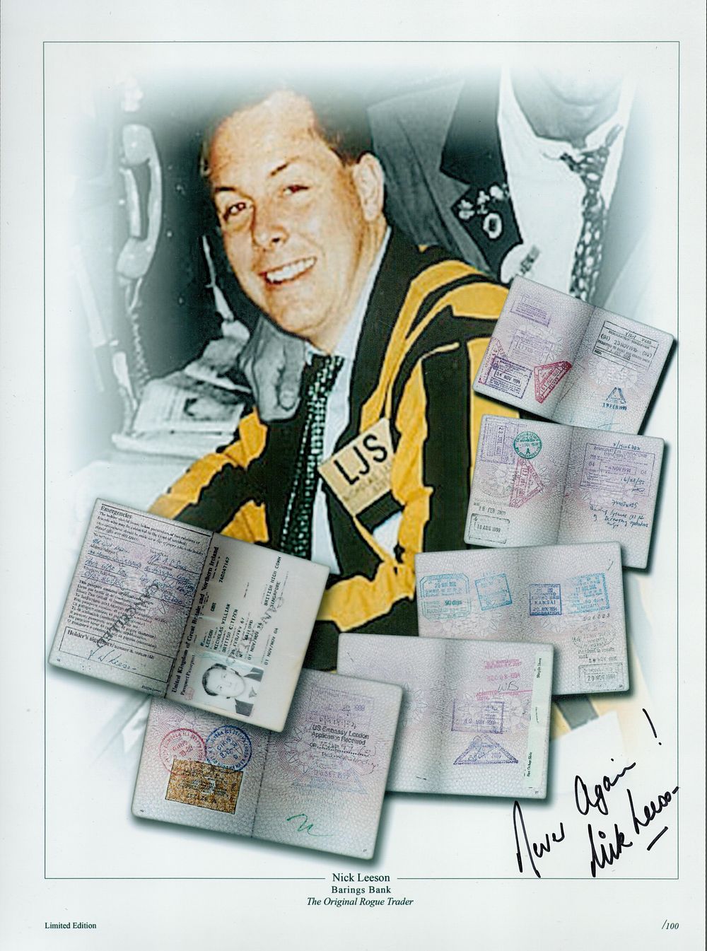 Lot 298: Nick Leeson signed 16x12inch Barings Bank The Original...