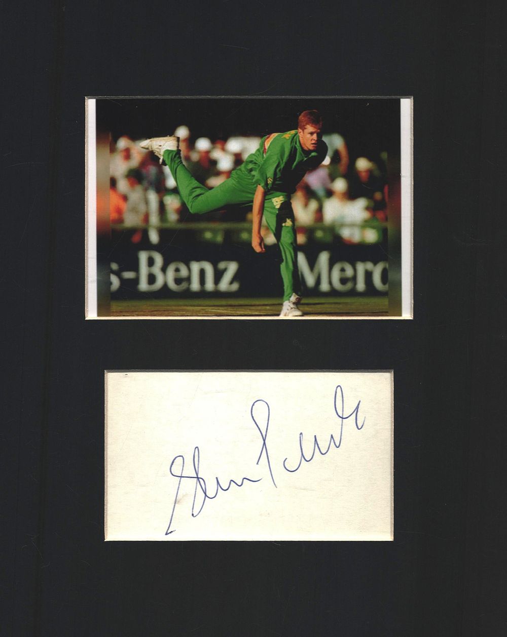 Lot 881: Cricket Shaun Pollock 10x8inch mounted signature display includes...