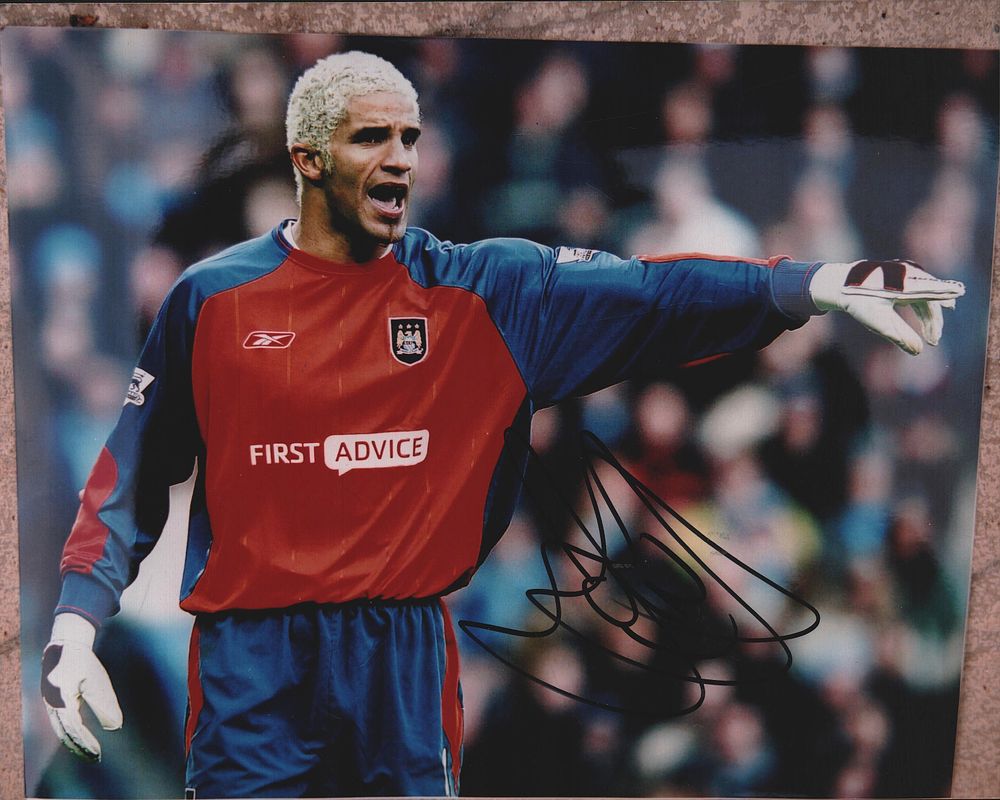 Lot 154: DAVID JAMES signed Manchester City 8x10 Photo.