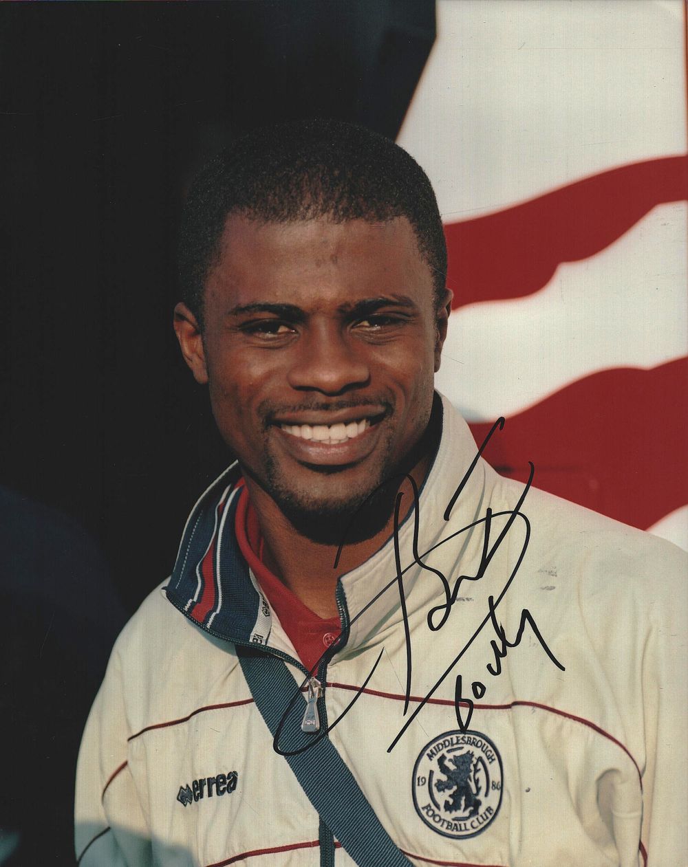 Lot 155: GEORGE BOATENG signed Middlesbrough 8x10 Photo.