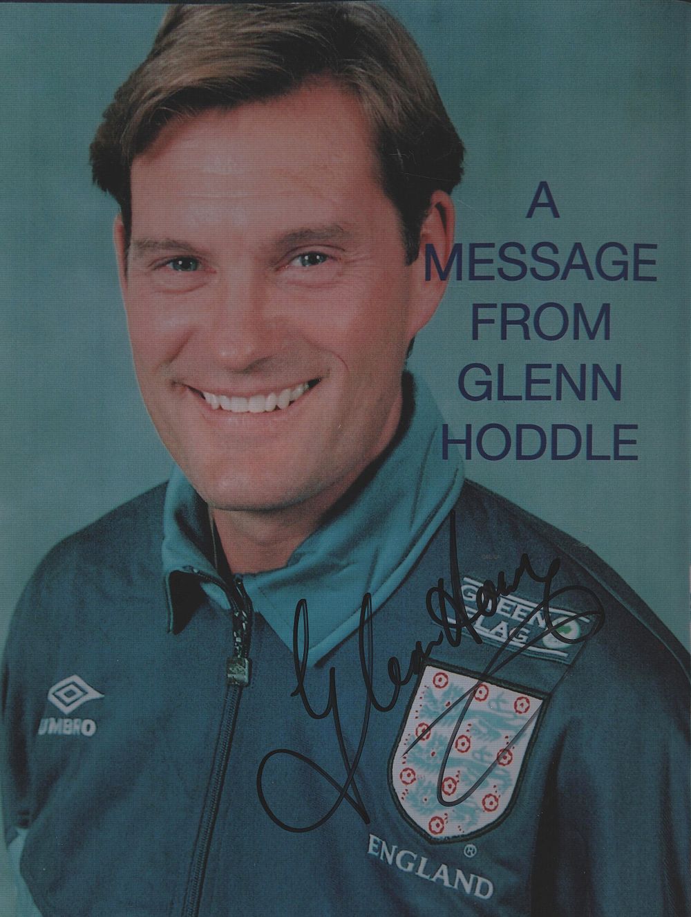Lot 160: GLENN HODDLE signed England 8x10 Photo.