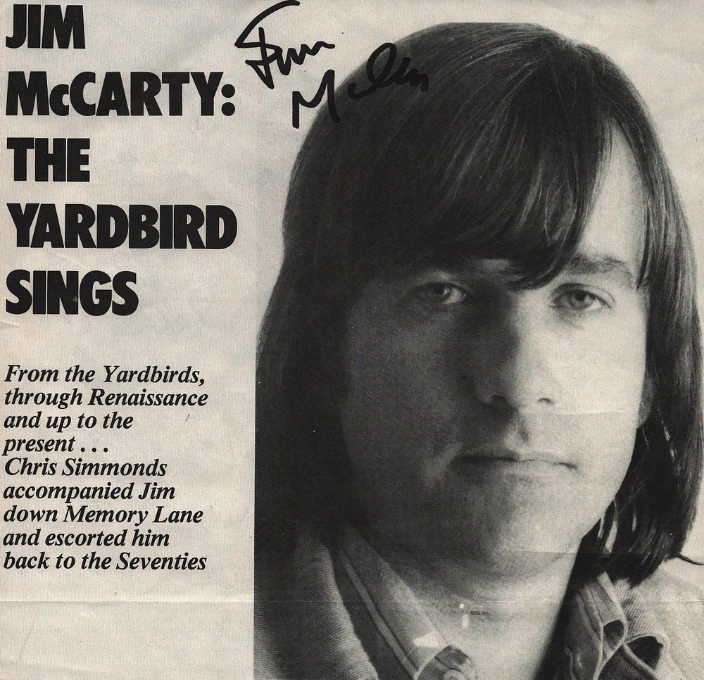 Lot 171: JIM McCarty Yardbirds Drummer signed Picture.