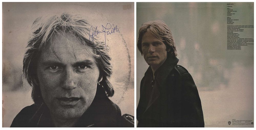 Lot 181: ADAM FAITH (1940-2003) Singer / Actor signed 1974...