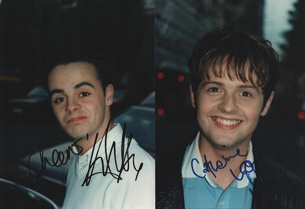 Lot 204: Ant and Dec signed 8x6inch colour individual photos.