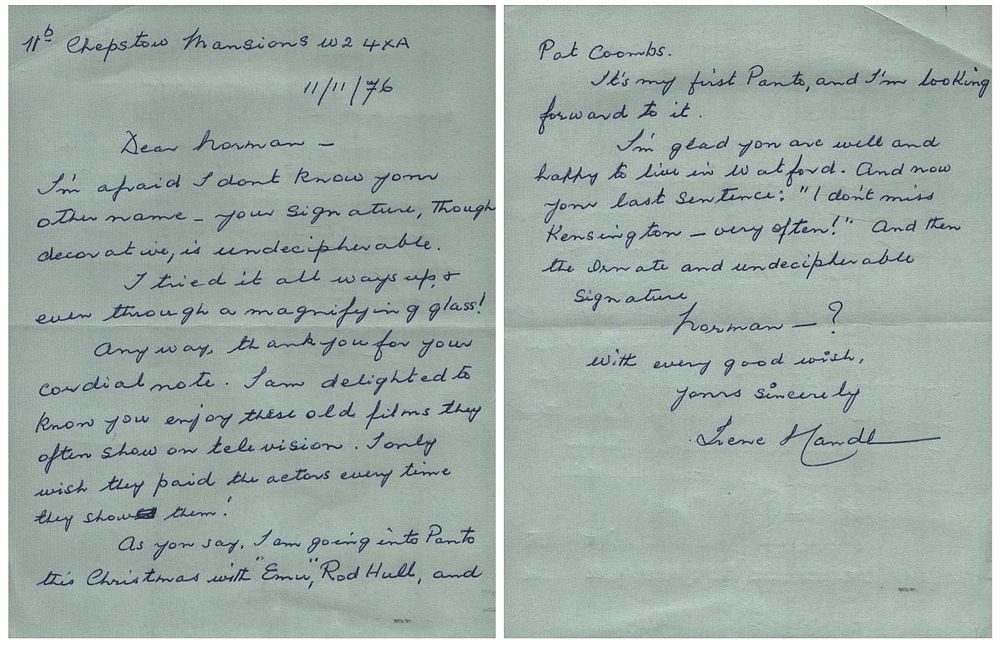 Lot 214: Irene Handl ALS dated 11/11/76.
