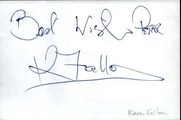 Lot 243: Kieren Fallon signed 6x4inch white card.