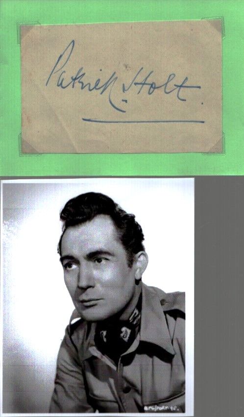 Lot 358: Patrick Holt signed album page with unsigned black...