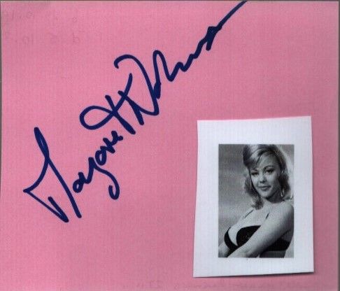 Lot 360: Margaret Nolan signed album page with small black...