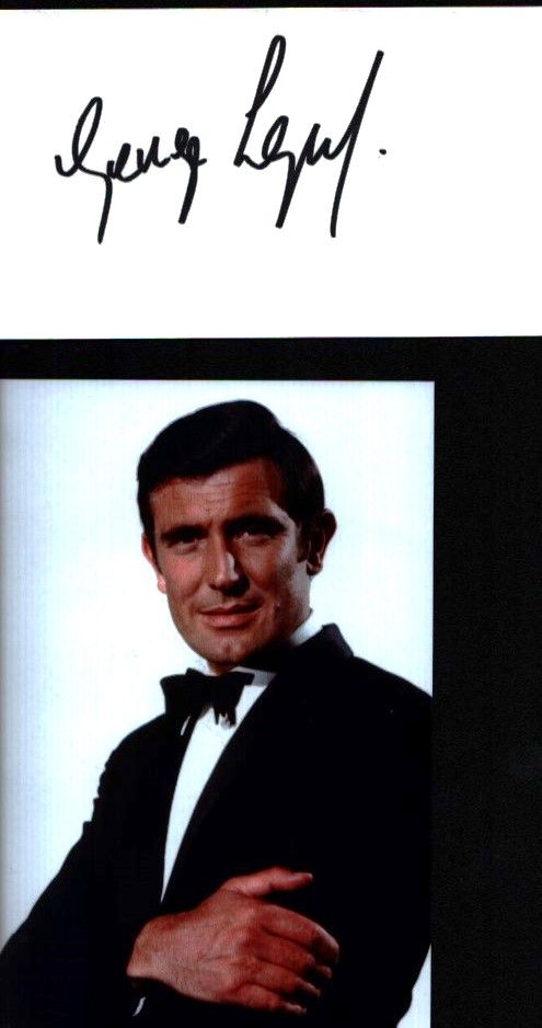 Lot 368: George Lazenby signature with unsigned colour photo.