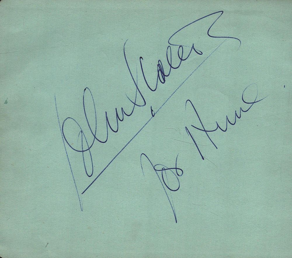 Lot 381: John Slater signed album page.