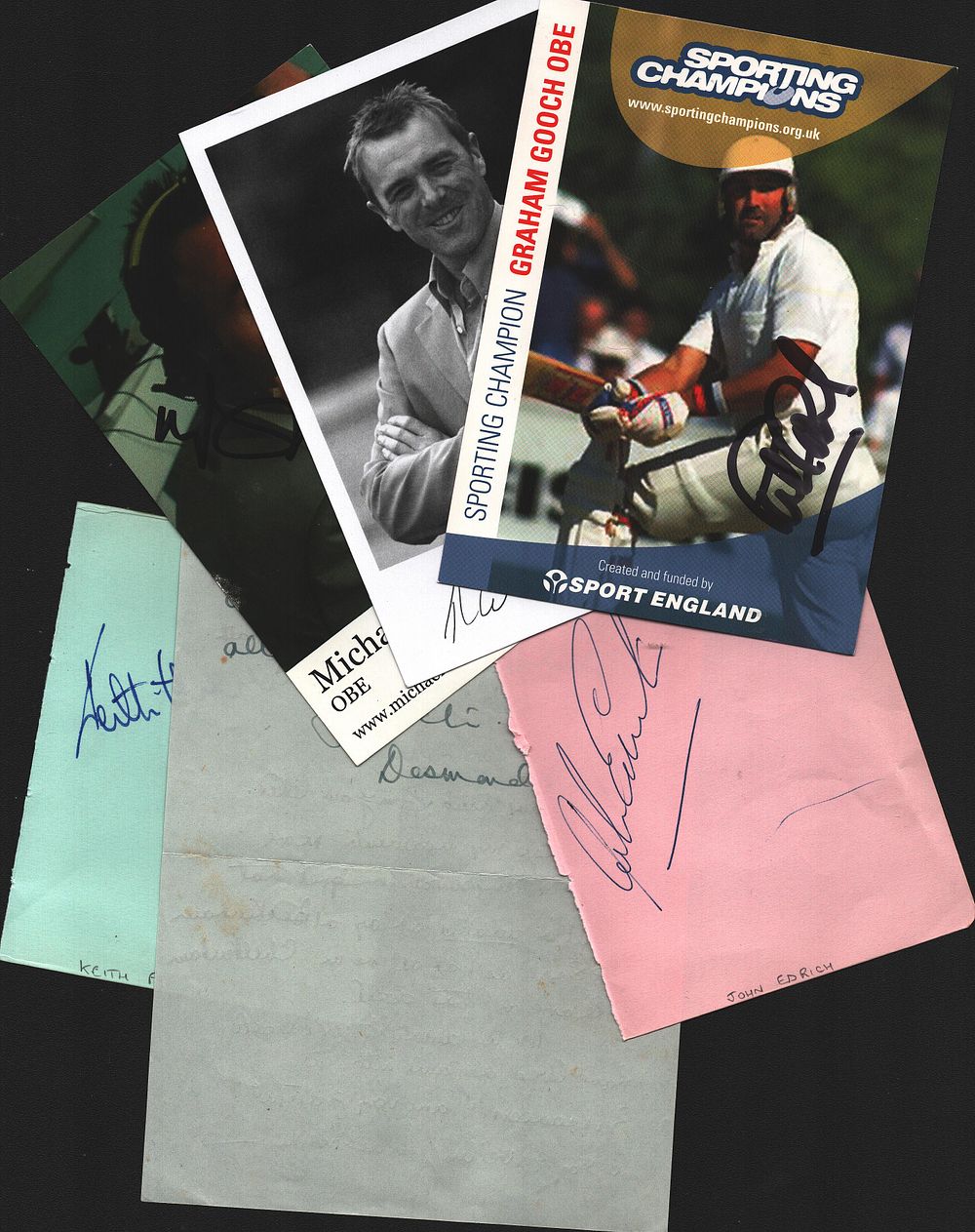 Lot 401: Sport signed collection. Assortment of photos and album...