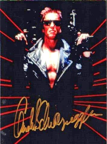 Lot 407: Arnold Schwarzenegger as The Terminator signed 5x4 inch...