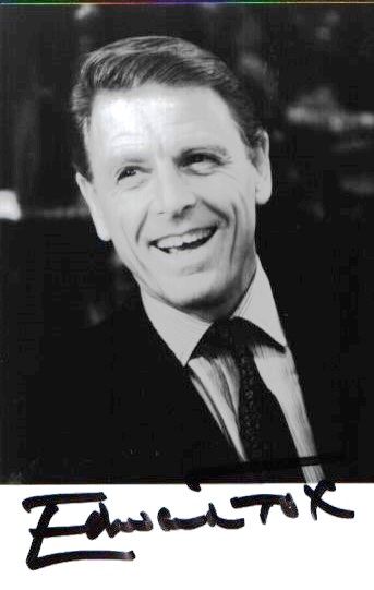 Lot 410: Edward Fox signed 6x4 inch black and white...