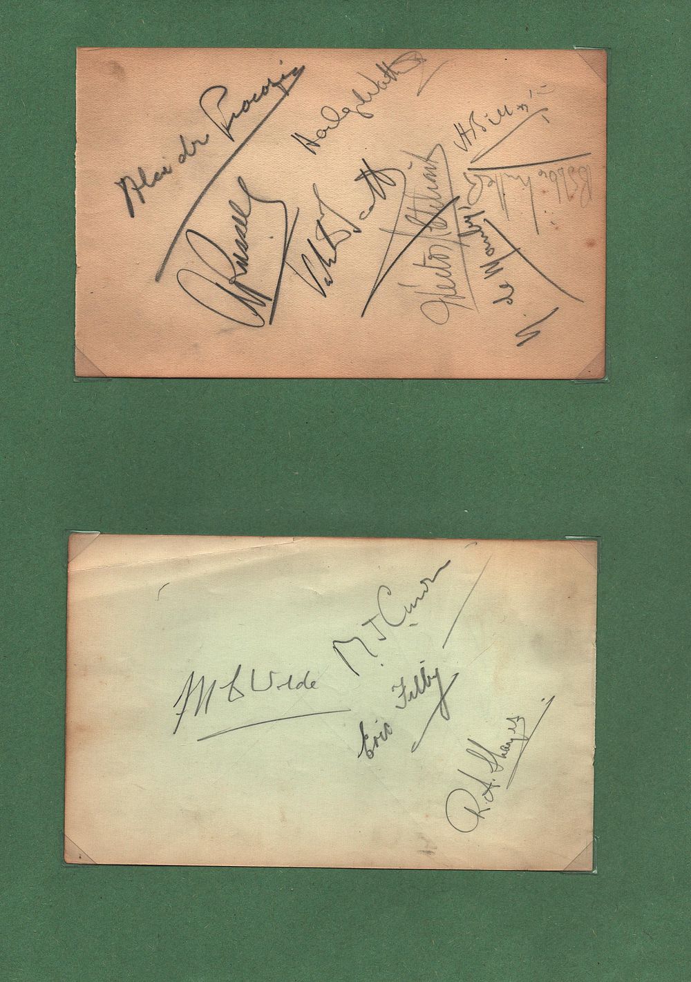 Lot 422: Eric Filby & Mary Hardwick plus others signed...