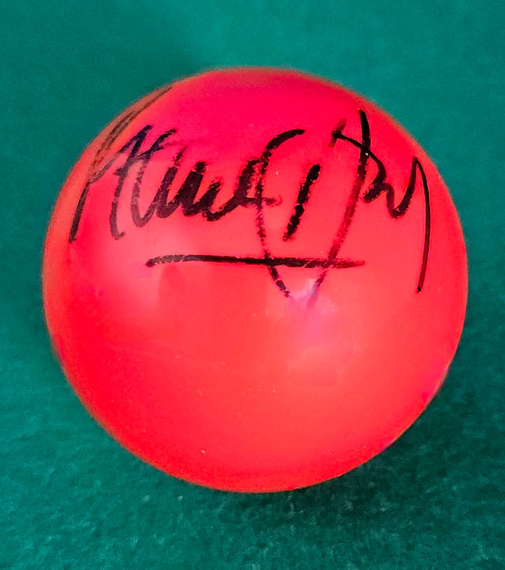 Lot 429: Ryan Day signed Red Snooker Ball. Is a...