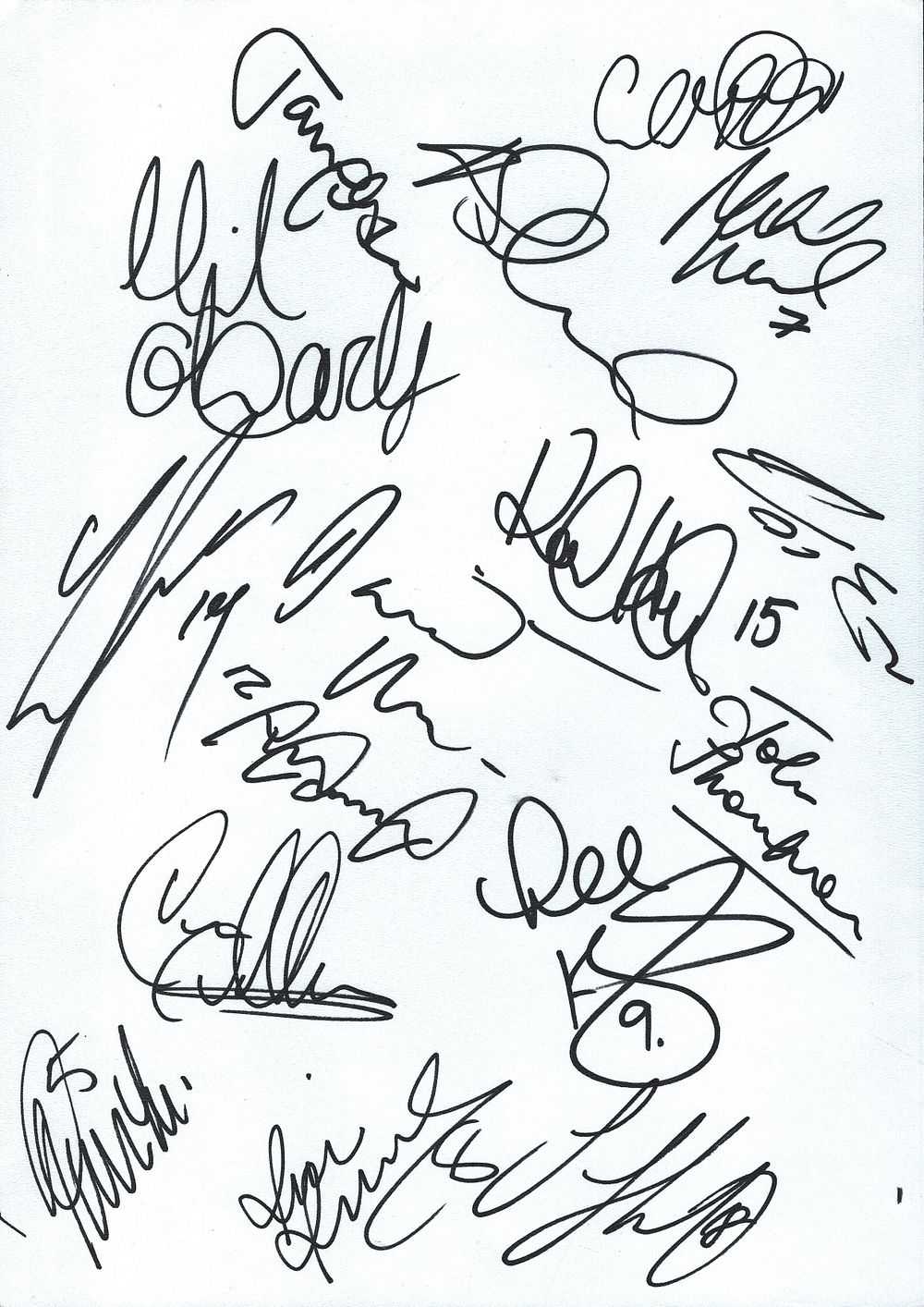 Lot 435: Edwards, Lee, Thompson, Bishop, Hunt signed plus others...