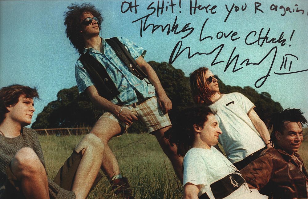 Lot 445: Faith no more signed 12x8inch colour photo.
