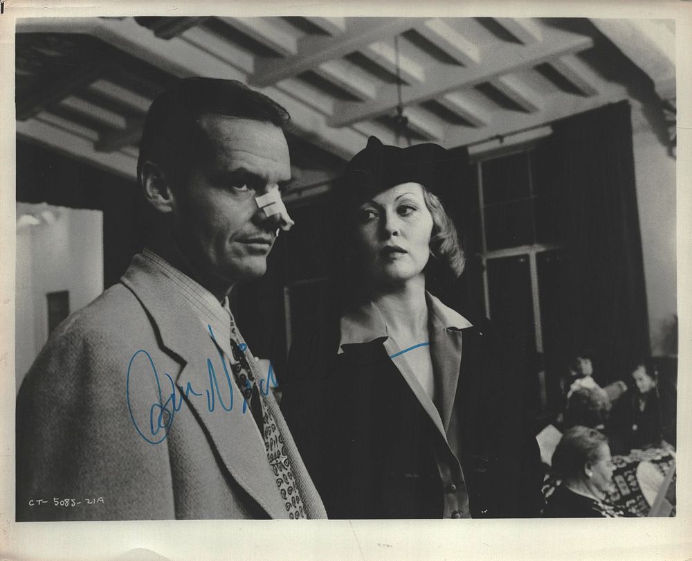 Lot 456: Jack Nicholson signed 10x8inch black and white photo.