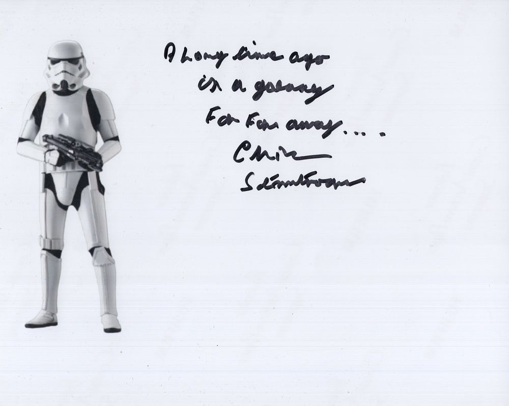 Lot 485: Star Wars B&W 8x10 photo signed by Stormtrooper...