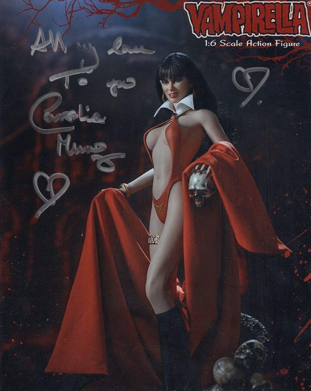 Lot 549: Vampirella colour 8x10 photo signed by actress and...