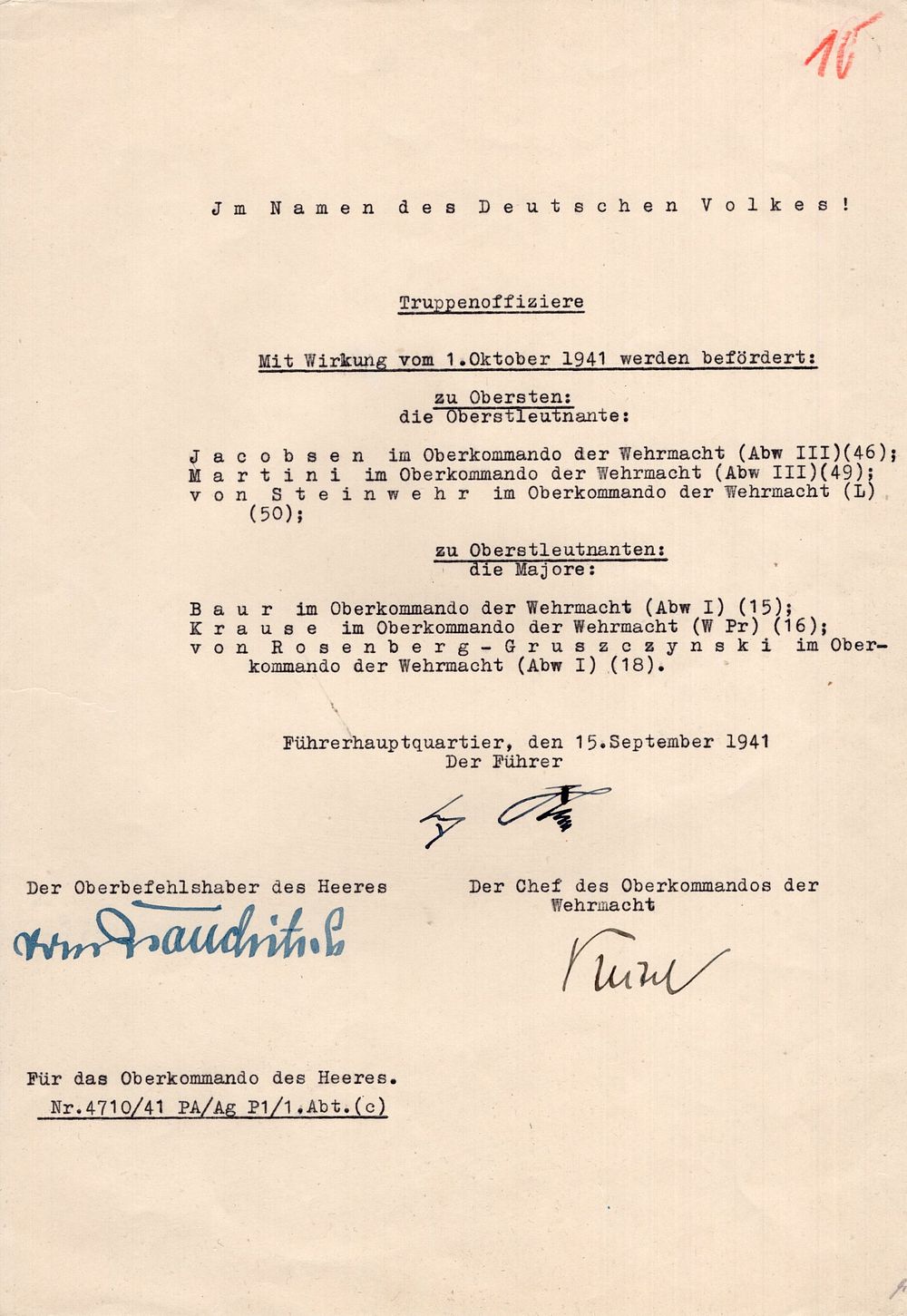Lot 559: WW2 Germany, Adolf Hitler (1889-1945) signed 8X12 inch...