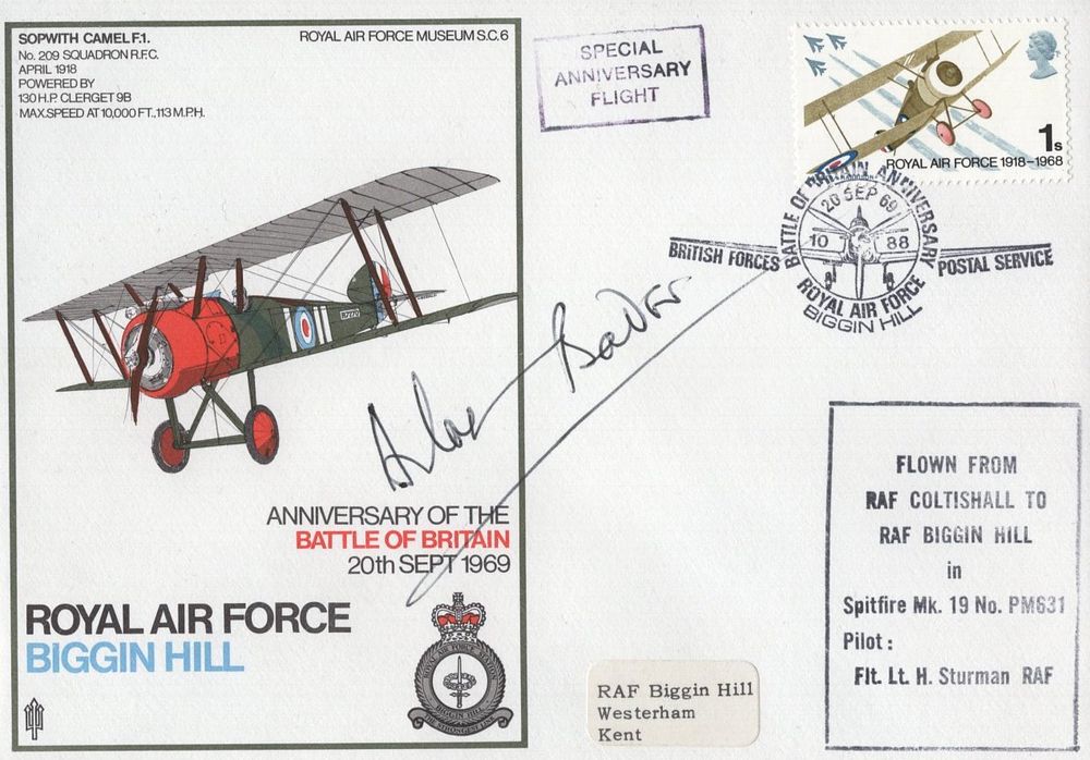 Lot 562: Douglas Bader, RAF Battle of Britain ace signed...