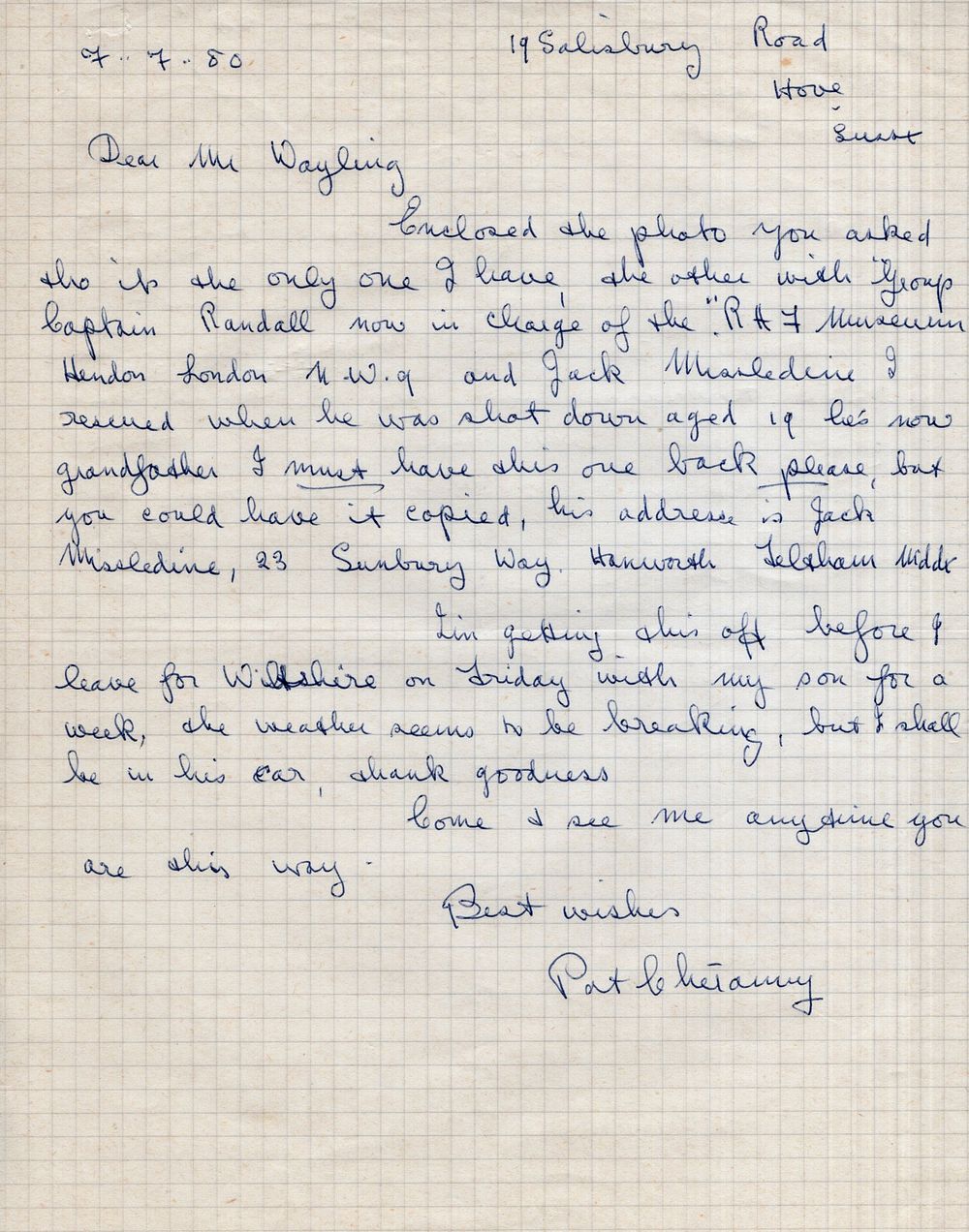 Lot 568: WW2 O'Leary Line Resistance heroine Eleanor Maud Hawkins...