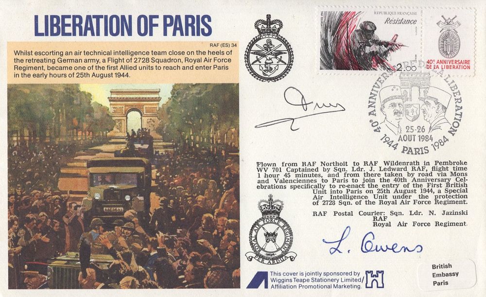 Lot 587: SAS WWII veteran Len Owens signed Liberation of...