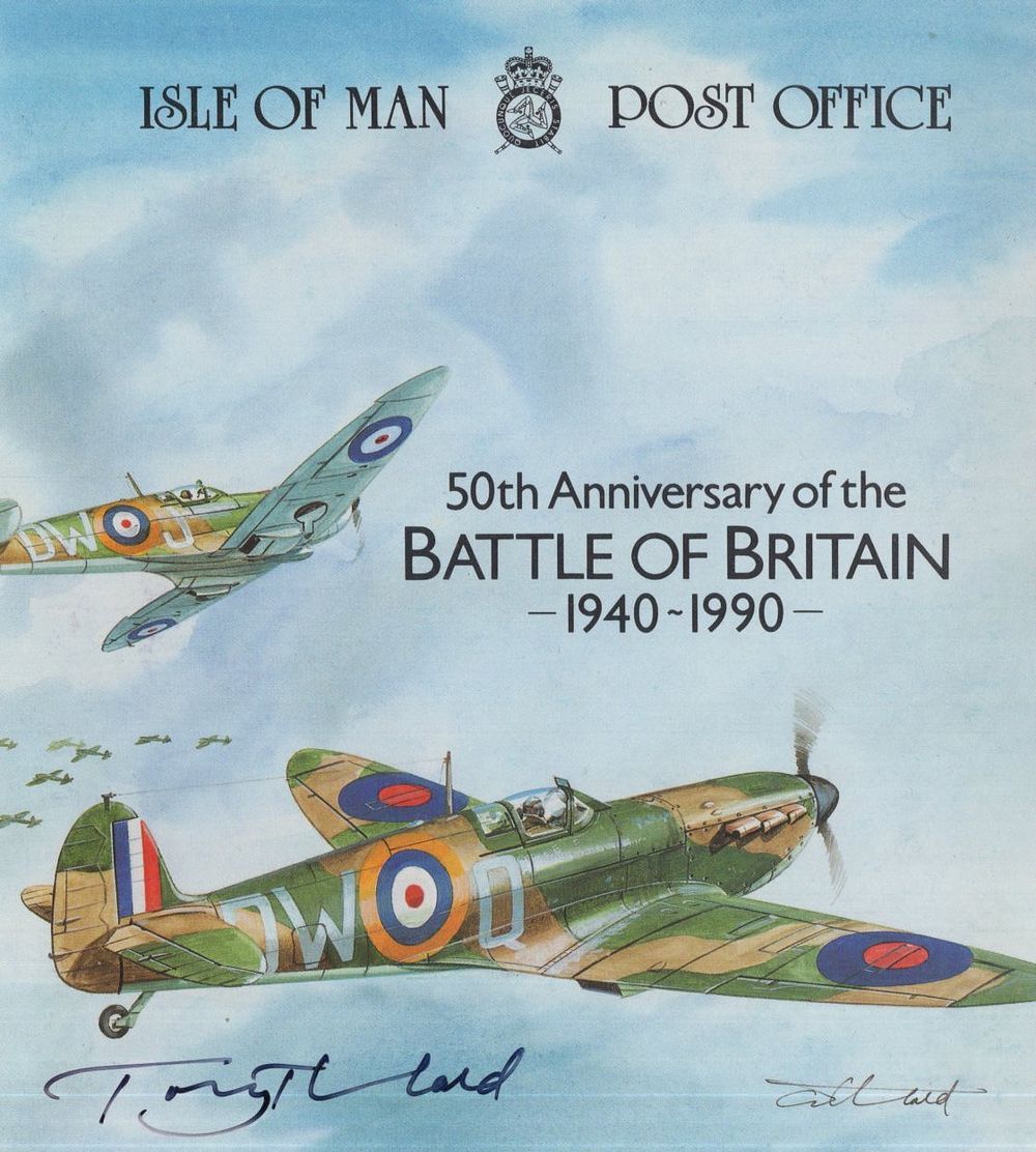 Lot 600: Battle of Britain Isle of Man stamp sheets...
