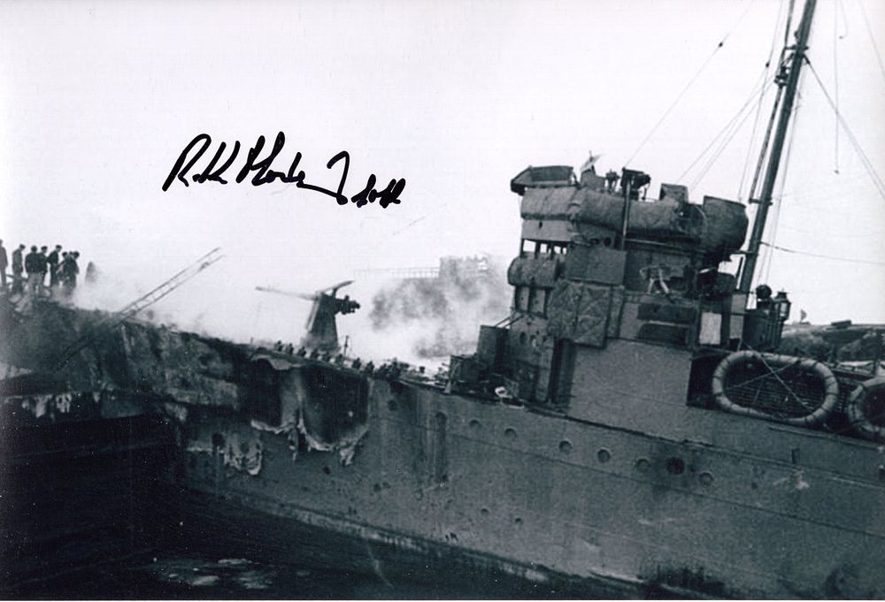 Lot 610: WW2 St Nazaire Raid B&W 8x12 photo of...
