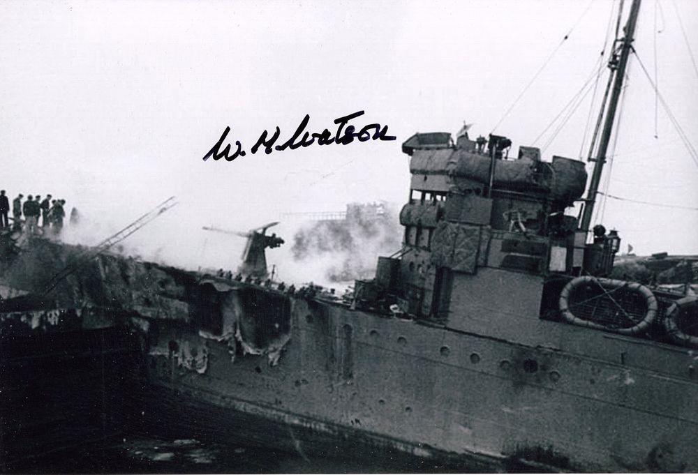 Lot 611: WW2 St Nazaire Raid B&W 8x12 photo of...